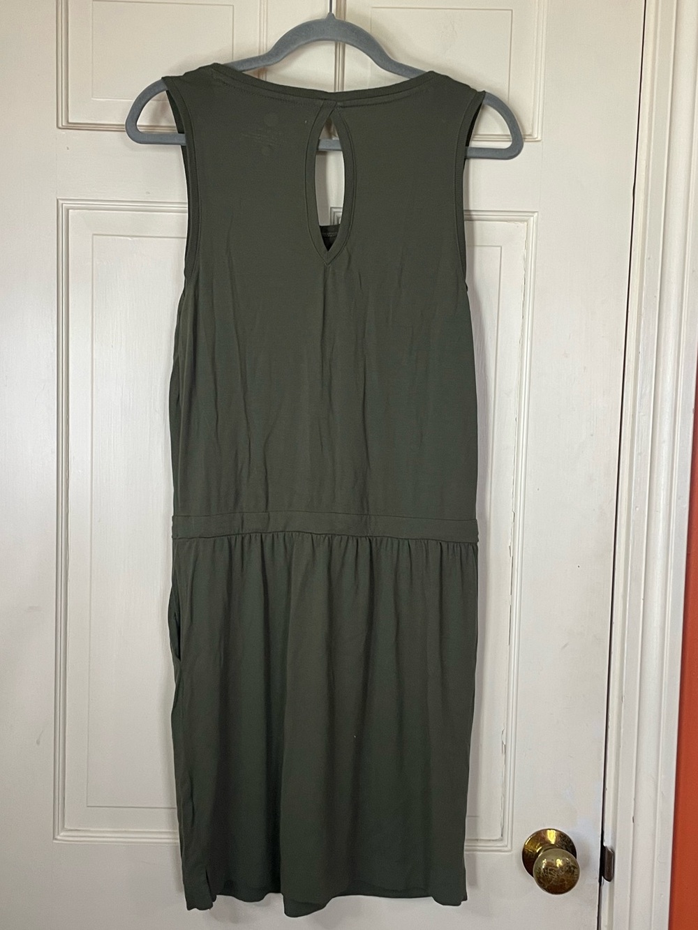 DAKINI Sundress Green Peek-a-Boo Back Sun Dress Size Small Casual Soft Beach - Picture 4 of 5